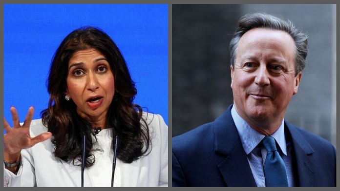 Suella Braverman and David Cameron | Images via Reuters