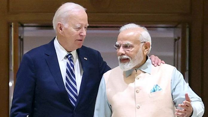 PM Narendra Modi meets US President Joe Biden on the sidelines of the G20 Summit in New Delhi, on 8 September 2023 | ANI photo