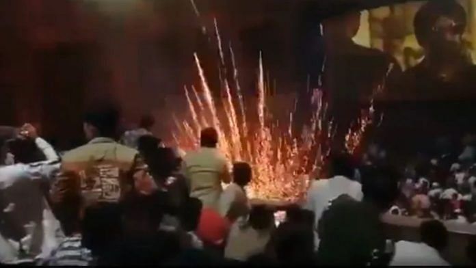 Salman Khan fans bursting firecrackers in Nashik cinema hall | Salman Khan, Instagram