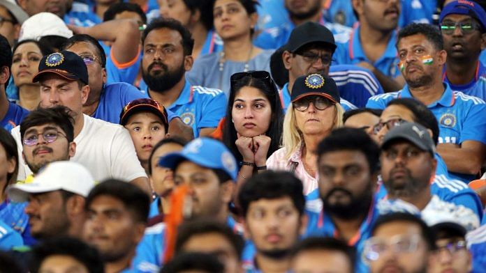 Fans watch the ICC Men's Cricket World Cup 2023 final match | ANI