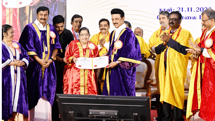 Padma Bhushan recipient P. Susheela conferred the honorary by Chief Minister MK Stalin | By special arrangement