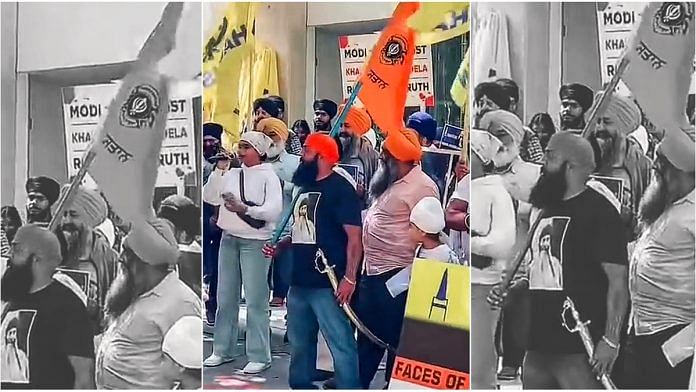 File photo of supporters of Khalistan during a protest outside Indian Consulate in Vancouver | Representational image | ANI