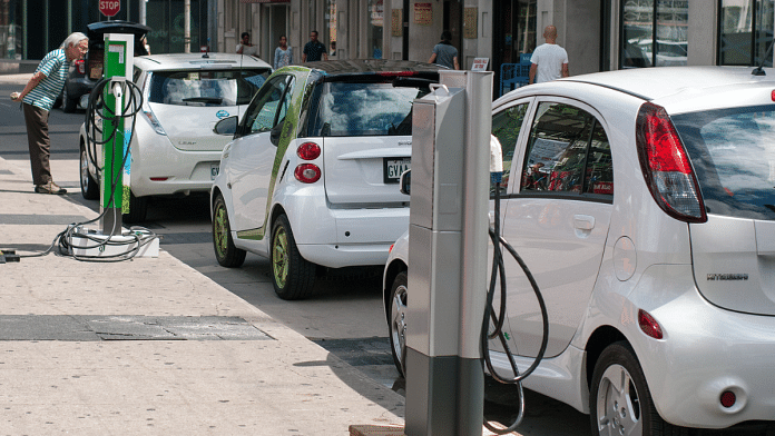 Representative image: EVs at a charging station | Commons