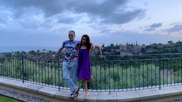 Gautam Singhania and his soon-to-be ex-wife at a family vacation last year | Instagram @gautamsinghania99