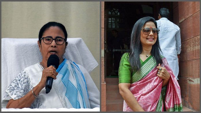 West Bengal Chief Minister Mamata Banerjee and Trinamool Congress (TMC) MP Mahua Moitra | ANI file photo