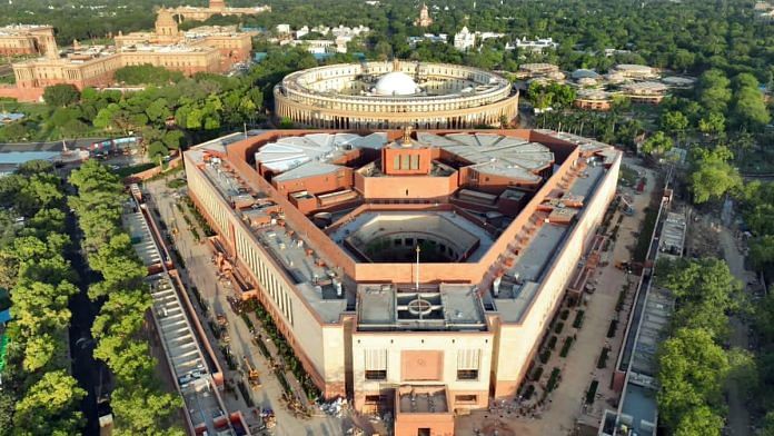 An aerial view of the new Parliament building in New Delhi | ANI file photo