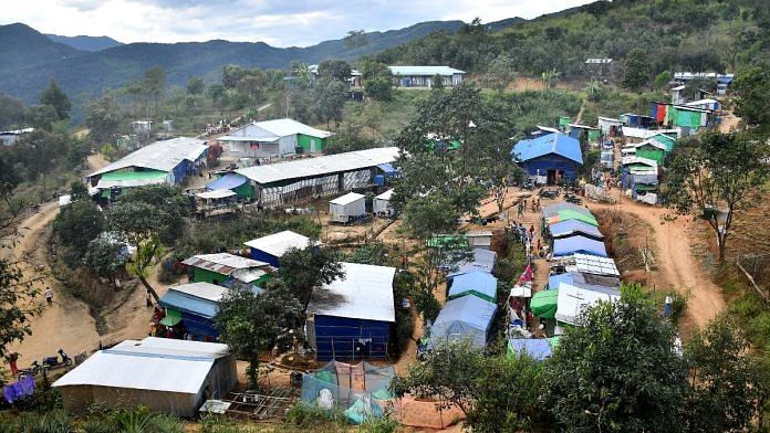 A view of a relief camp where people who fled Myanmar stay, at the border village of Zokhawthar, Champhai district, in Mizoram | Reuters