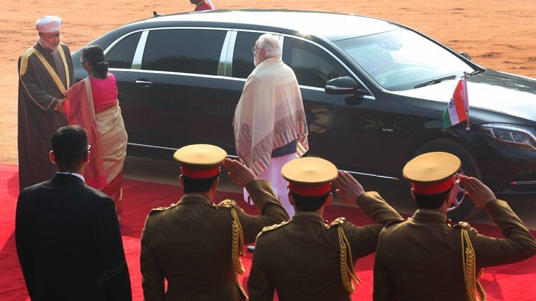 On his first state visit to India, Sultan of Oman welcomed by Murmu & Modi at Rashtrapati Bhavan