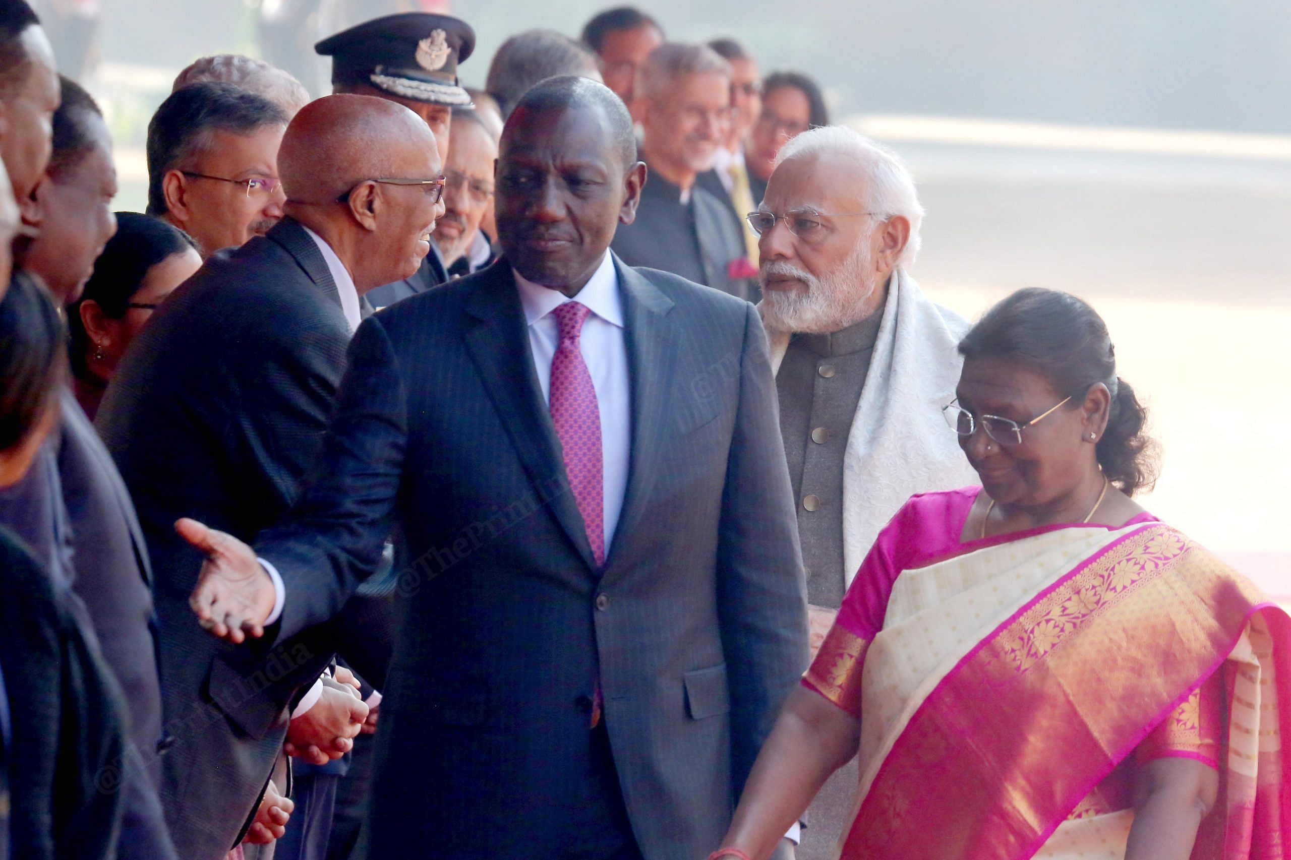 Kenyan President Ruto introducing his foreign delegation to President Murmu and PM Modi | Praveen Jain | ThePrint