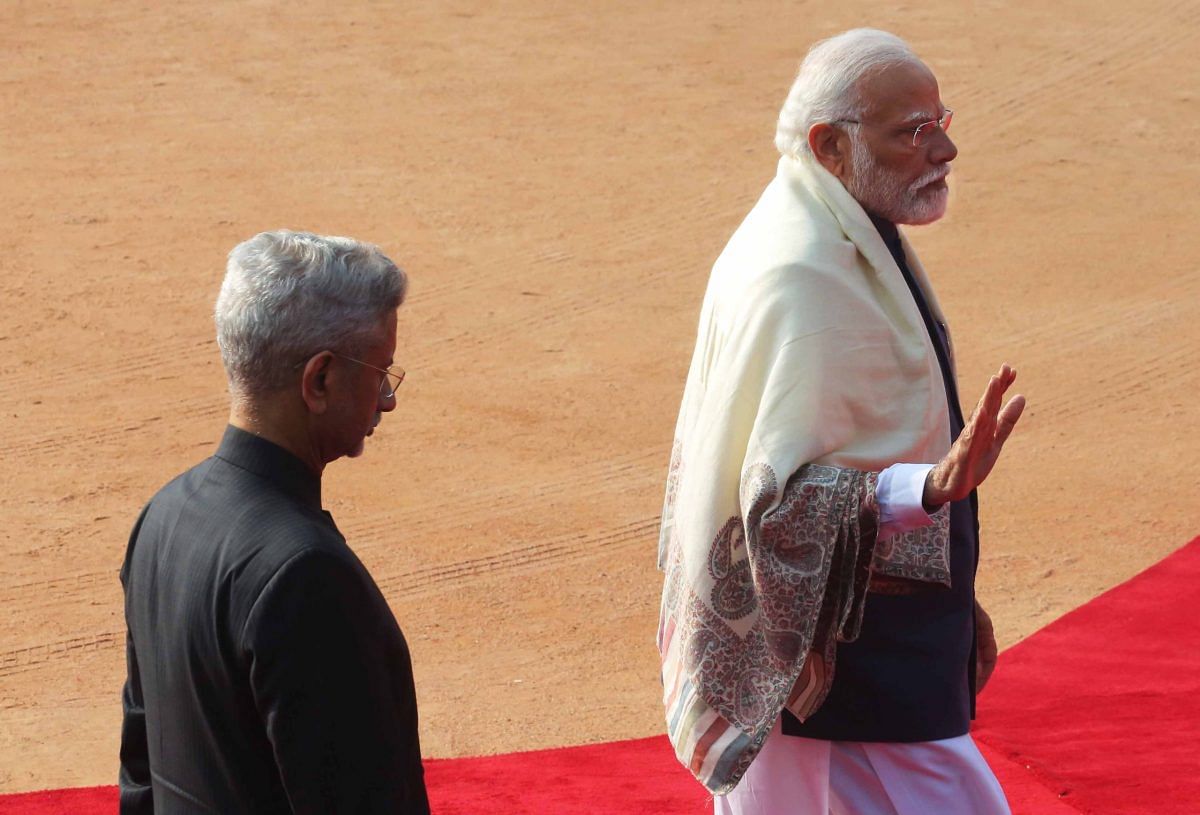 PM Modi was received by External affairs minister S. Jaishankar | Photo: Praveen Jain | ThePrint