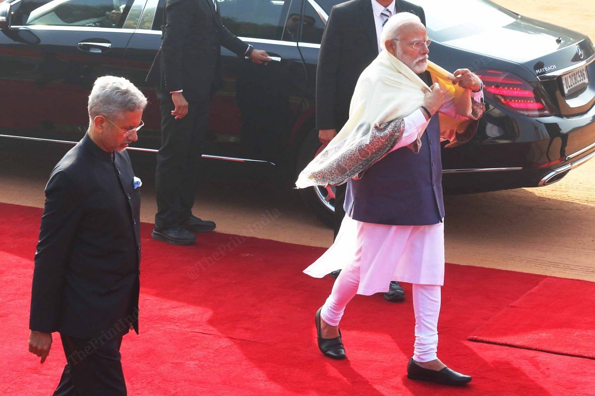 PM Modi arrives at Rashtrapati Bhavan | Photo: Praveen Jain | ThePrint
