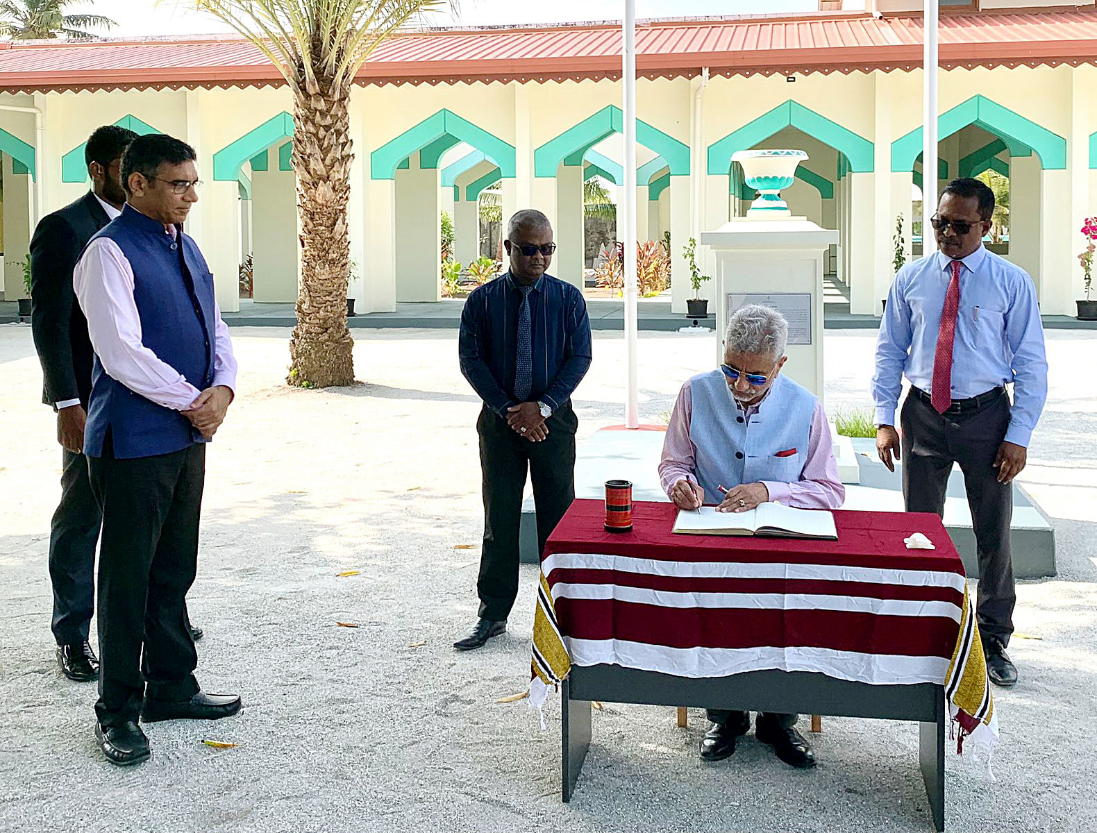 External Affairs Minister S Jaishankar signs the visitors' book during his visit to the Memorial Centre of Sultan Muhammad Thakurufaanu in the Maldives in January | ANI