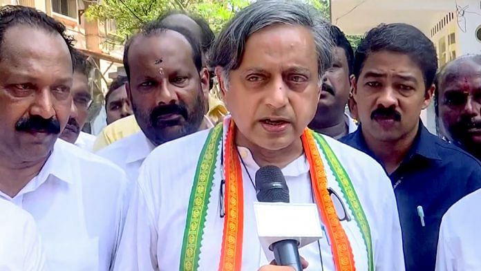 Congress MP Shashi Tharoor speaks to the media in Thiruvananthapuram on 23 December | ANI Photo