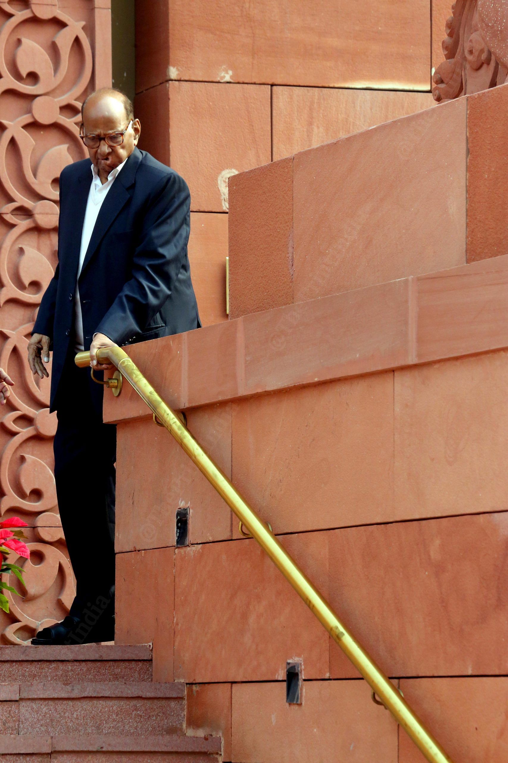 NCP leader Sharad Pawar at Parliament House | Praveen Jain | ThePrint