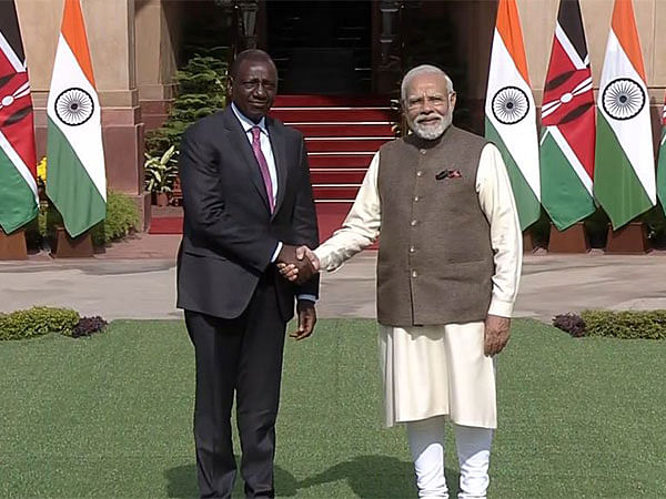 PM Narendra Modi meets Kenyan President William Ruto at Hyderabad House in Delhi