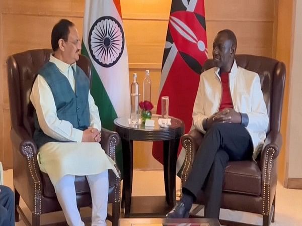 BJP National President JP Nadda meets Kenyan President William Samoei Ruto in New Delhi