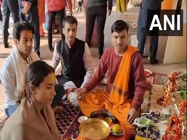 Ujjain: RajKummar offers prayers at Mahakal Temple with wife before 'Stree 2' shooting 