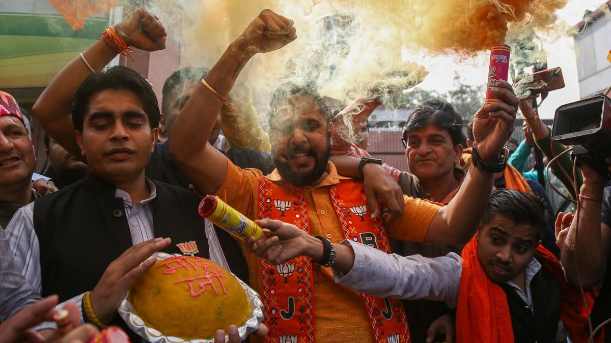 Celebrations at the BJP office in Delhi | Suraj Singh Bisht