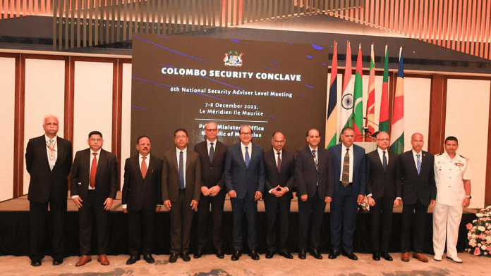 The Colombo Security Conclave (CSC) held its 6th NSA-level meeting in Mauritius on Thursday | Photo: X (formerly Twitter): @HCI_PortLouis