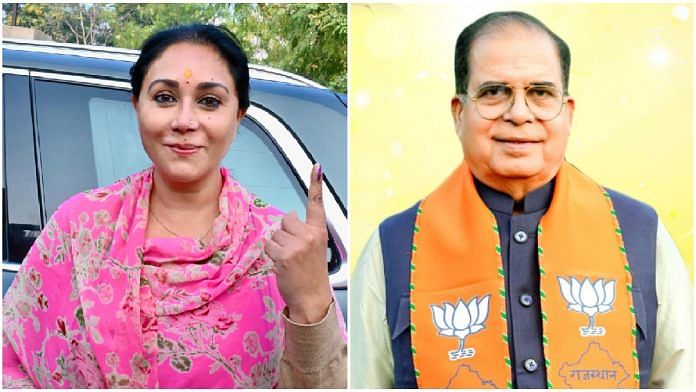 BJP’s Diya Kumari (Vidhyadhar Nagar) and Narpat Singh Rajvi ( Chittorgarh) | Credit: X/Facebook@KumariDiya/Narpat Singh Rajvi