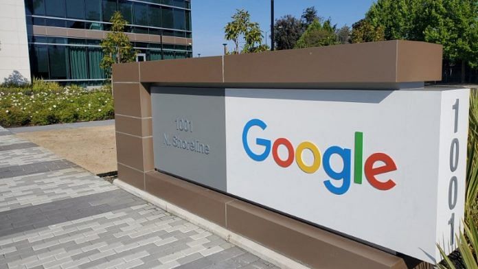 A sign is pictured outside a Google office near the company's headquarters in Mountain View, California | Reuters file photo