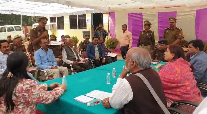 A team of NCPCR and CWC members interacting with district administration and police officers | Shikha Salaria | ThePrint