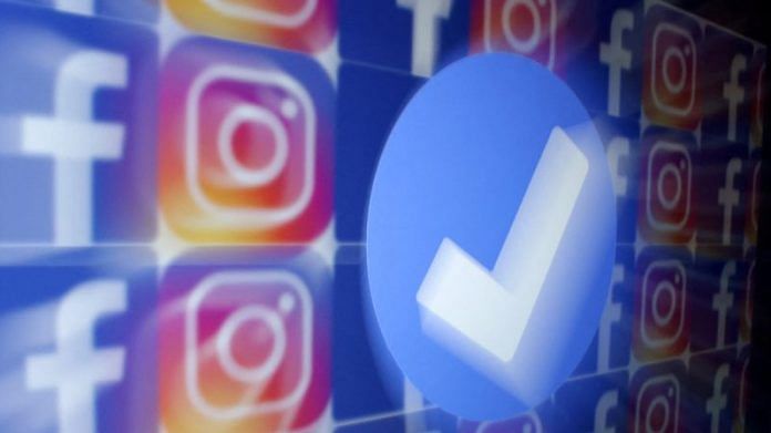 A blue verification badge and the logos of Facebook and Instagram are seen in this picture illustration | Reuters