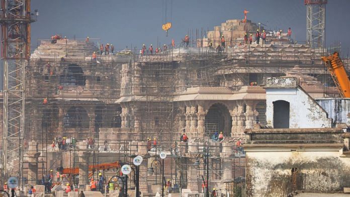 File photo of preparations for the Ram Temple inauguration being underway | Manisha Mondal | ThePrint