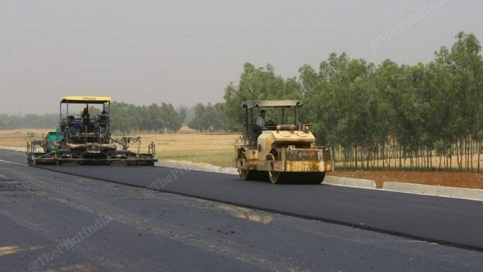 Representational image of an under-construction road | Suraj Singh Bisht | ThePrint