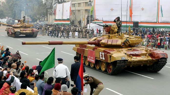 T-90 tanks on display at Republic Day celebrations, at Vidhan Bhawan in Lucknow | ANI file photo
