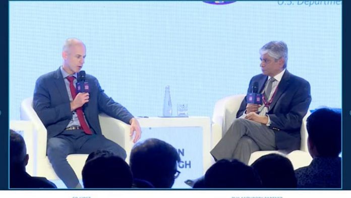 Seth Center and Arun K Singh in conversation at the Global Technology Summit | By special arrangement
