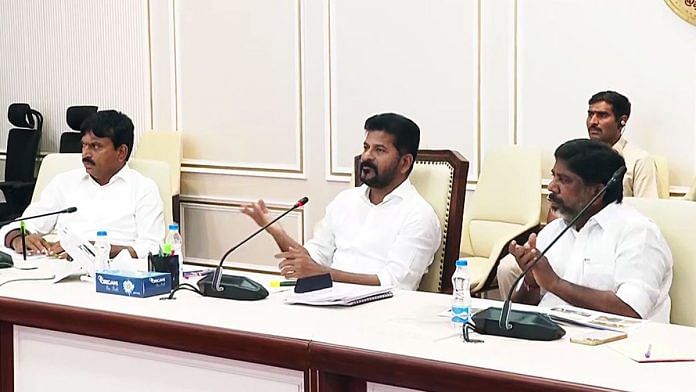 Telangana Chief Minister Revanth Reddy and Deputy CM Mallu Bhatti Vikramarka in a meeting | Representational image | ANI
