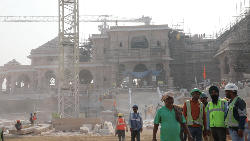 Construction is on full swing at the site of Ram Mandir in Ayodhya | Urjita Bhardwaj | ThePrint