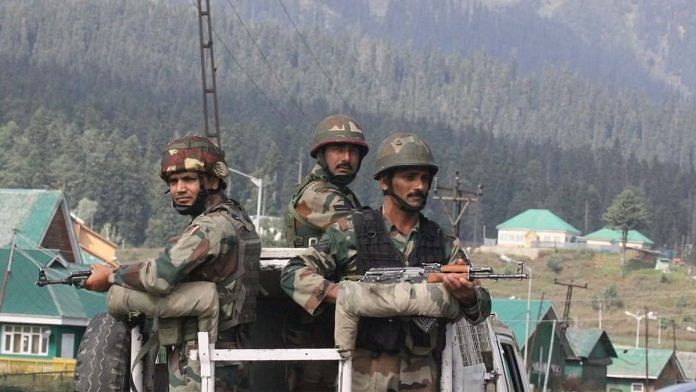 File photo of Indian Army personnel in Srinagar| Representative image | Photo: Praveen Jain| ThePrint