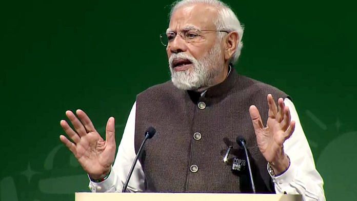 Prime Minister Narendra Modi addresses the high-level event on the Green Credits Programme at the COP28 World Climate Action Summit, in Dubai on Friday | ANI