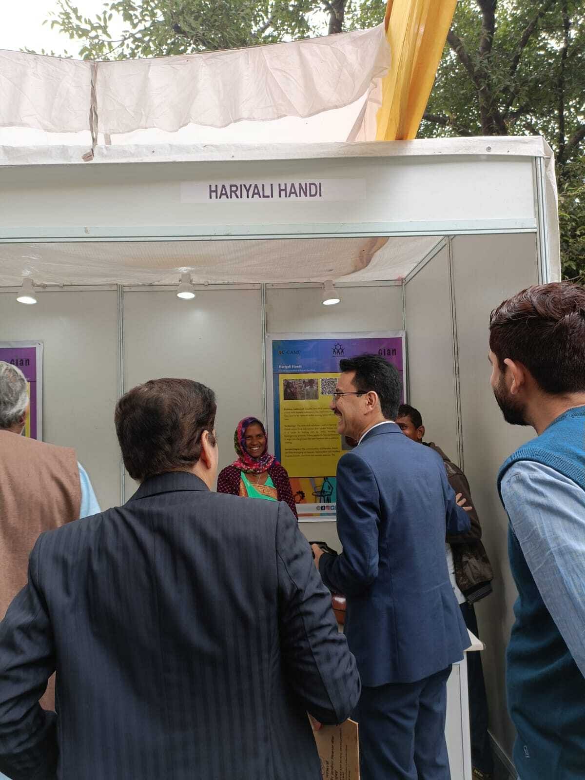 Patrons interact with stalls at the exhibiton | Akanksha Mishra, ThePrint