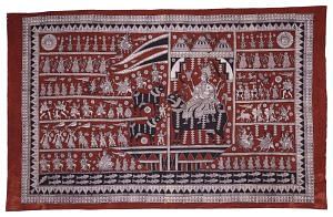 Mata-ni-Pachedi, Gujarat, India, Late 20th century, Cotton, natural dyes, 173 x 280 cm | Image courtesy of the Museum of Art & Photography (MAP), Bengaluru