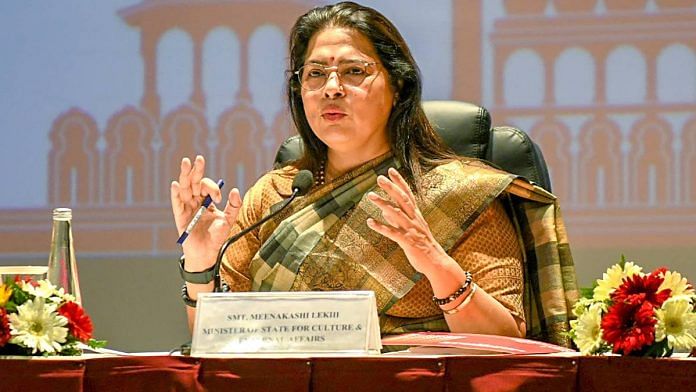 File photo of Minister of State for External Affairs Meenakshi Lekhi | ANI