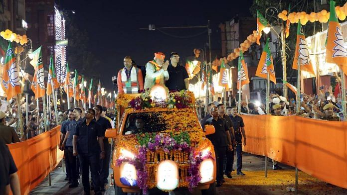 Prime Minister Narendra Modi holds a roadshow in Jaipur on 22 November | ANI