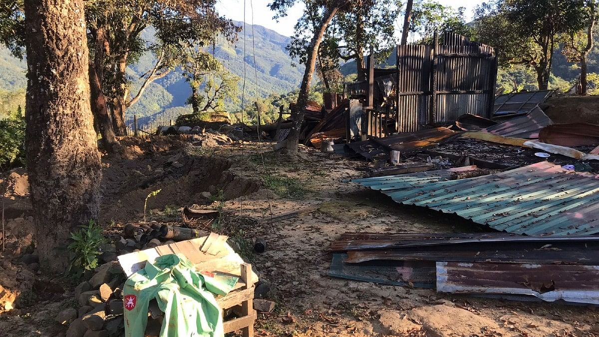 The Rih camp, the company headquarters of the Myanmar military in Rihkhawdar, demolished by Chin fighters | Karishma Hasnat | ThePrint