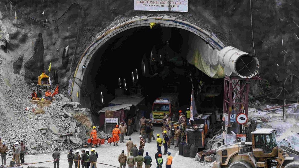 File photo of rescue operation underway at Silkyara tunnel | Suraj Singh Bisht | ThePrint