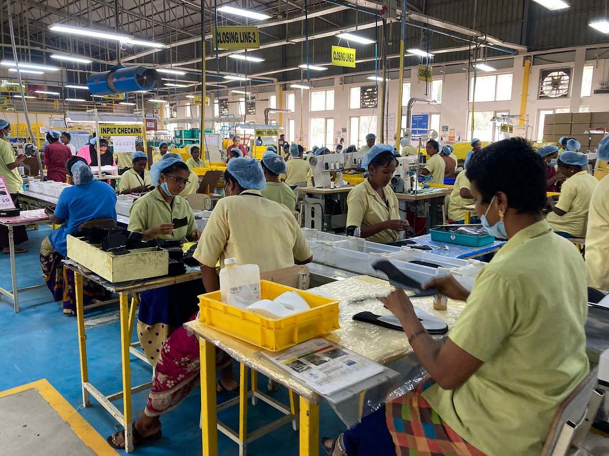 Women at shoe factory 