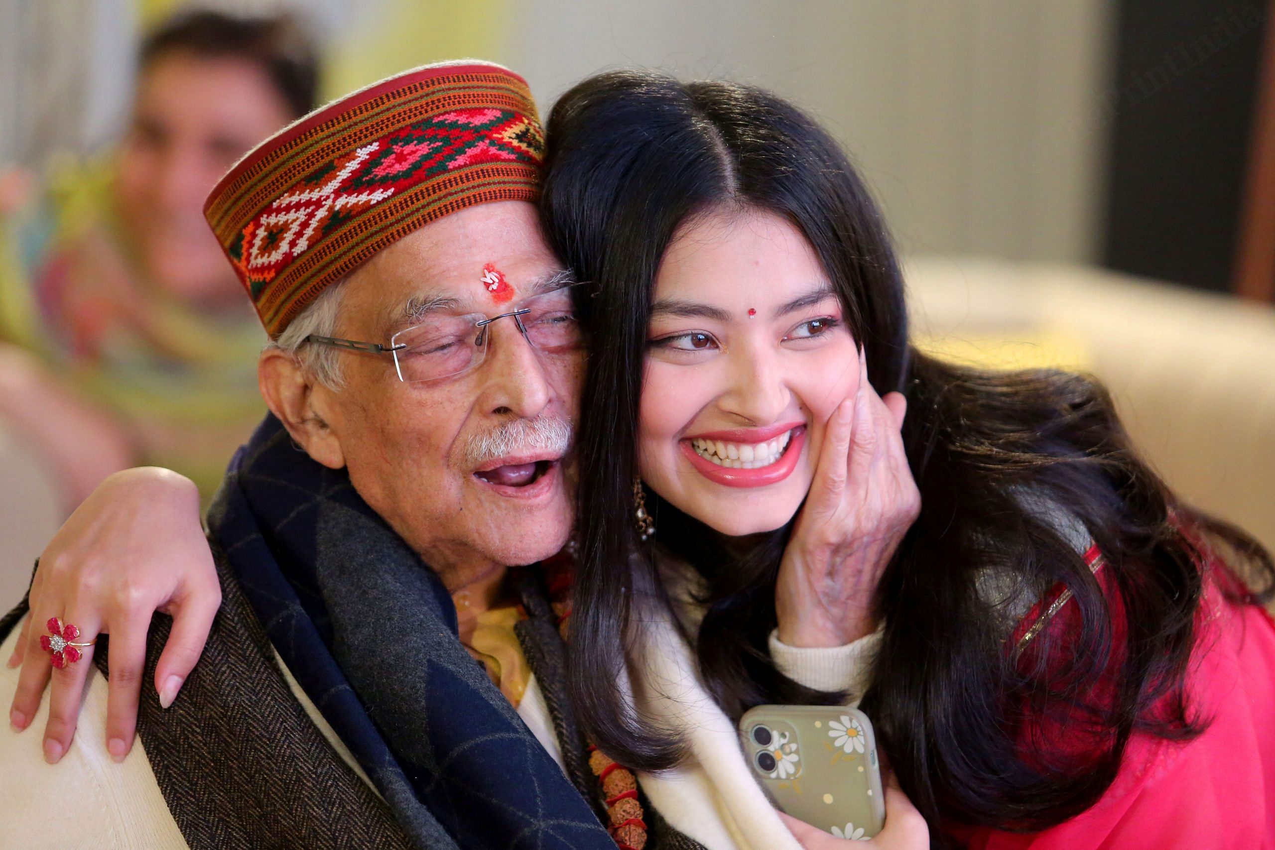 Murli Manohar Joshi with his granddaughter Ananya | Praveen Jain | ThePrint