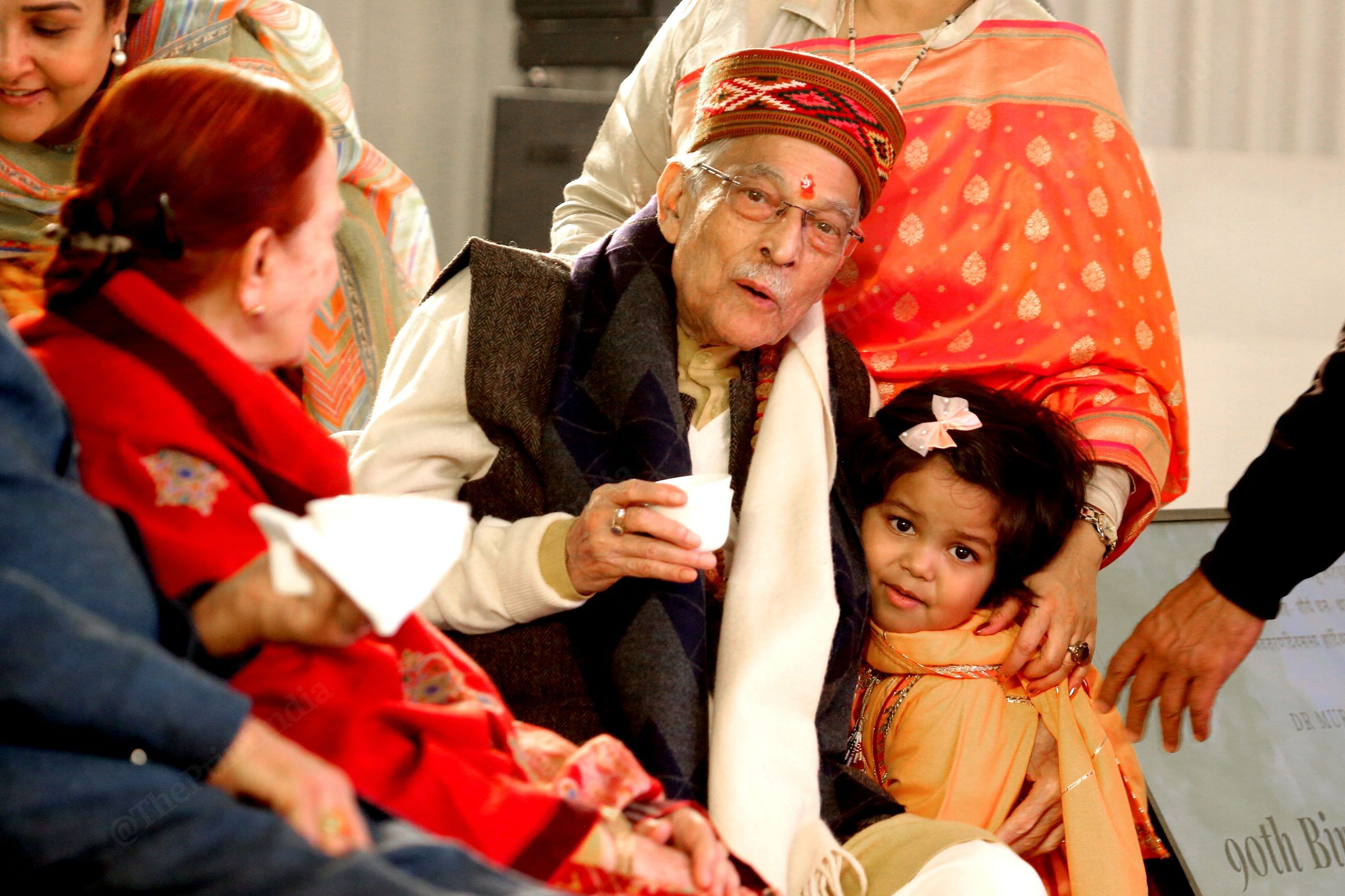 Joshi with his granddaughter | Praveen Jain | ThePrint