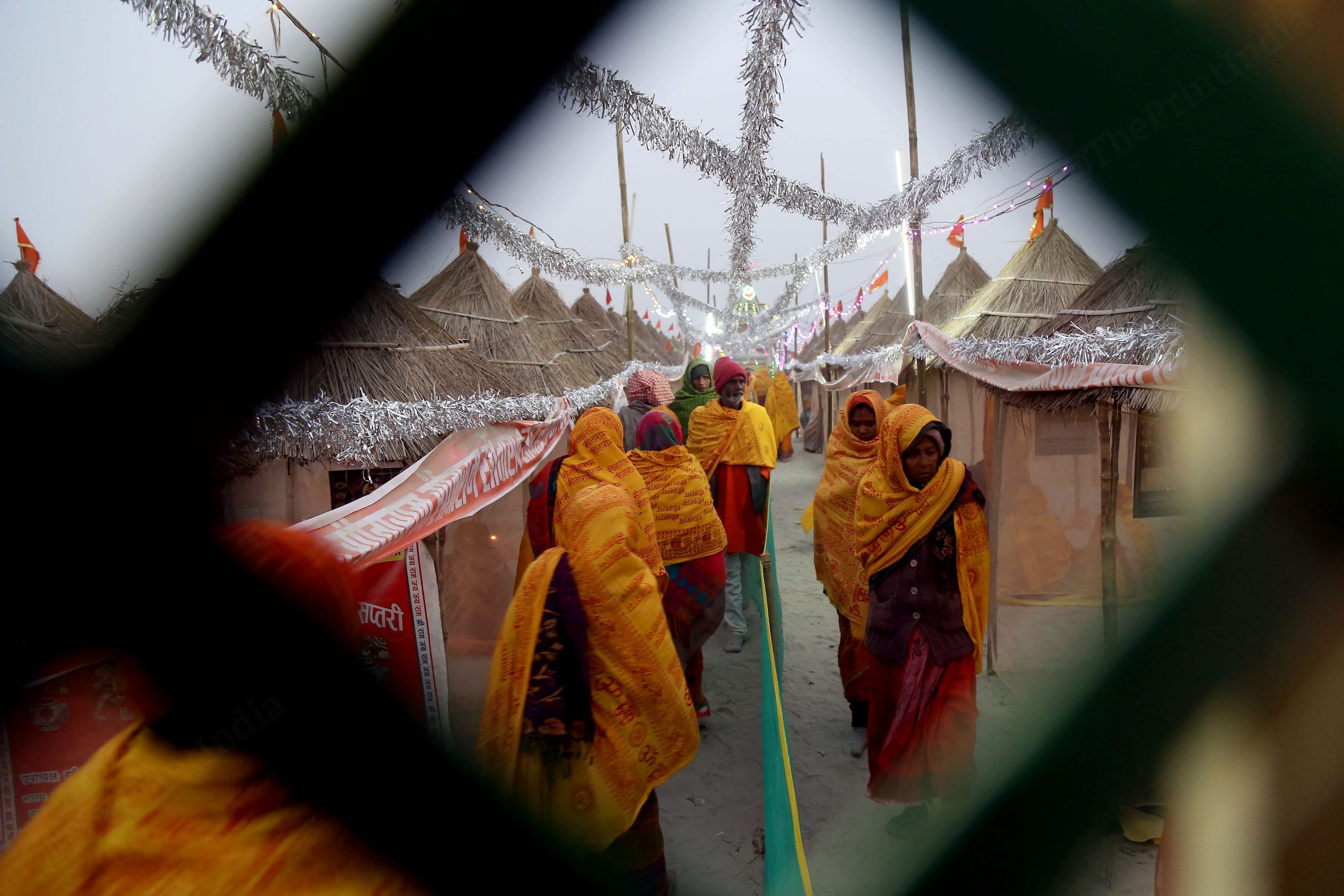Devotees line up at a camp in Ayodhya | Suraj Singh Bisht | ThePrint