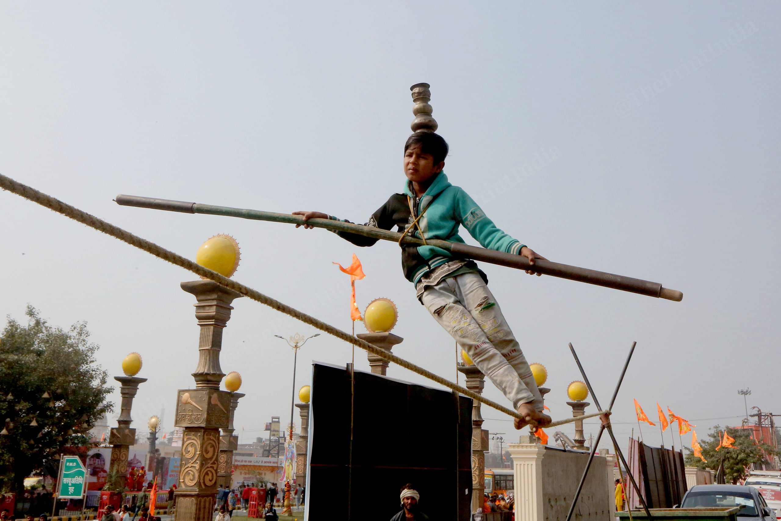 Eight-year-old boy from Chhattisgarh walks a tightrope | Praveen Jain | ThePrint 