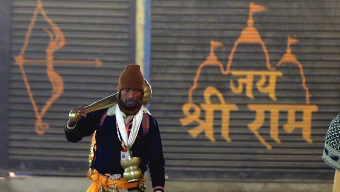 A devotee in Ayodhya | Photo: Suraj Singh Bisht/ThePrint