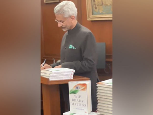 EAM S Jaishankar signs copies of his new book 'Why Bharat Matters' 