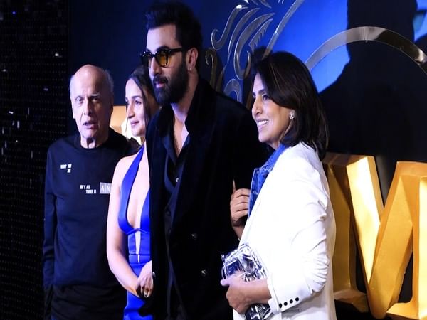 Ranbir Kapoor attends 'Animal' success bash with wife Alia, mom Neetu Kapoor