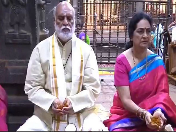 Director K Raghavendra Rao performs special pooja in Srikalahasti Temple